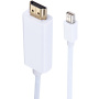 Перехідник HDMI / Thunderbolt (MDP) для MacBook - 1,8 m - білий
