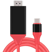 Високовшидкісний кабель 4K HDMI male / USB-C для iPhone / iPad / MacBook - 2 m - червоний