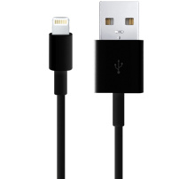 Синхрозарядочний кабель USB-A / Lightning для iPhone / iPad / iPod / AirPods - 3 m - чорний