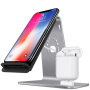 Bestand докстанція для Airpods з Qi зарядкою iPhone / AirPods - сірий