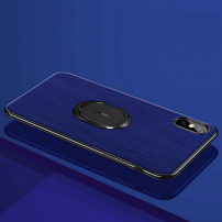 Londor ochranný kryt pro Apple iPhone X s kovovým držákem na prst - modrý