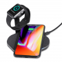 Док-станція та бездротова зарядна станція для iPhone / Apple Watch - чорний