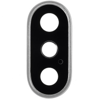 Запасний чохол задньої камери для Apple iPhone X - срібний