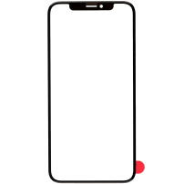Переднє сенсорне скло, OCA клей вклучно, POL фільма для iPhone X - чорний