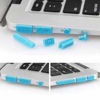 12 в 1 силіконові пилозахисні заглушки порту для MacBook Pro Retina 13" / 15" та Air 11" / 13" - сині