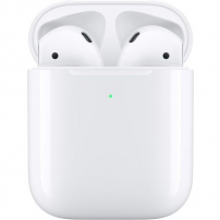 Оригіналний бездротові навушники з бездротовим чохолем Apple AirPods (2019) - білий