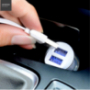 HOCO зарядний пристрій в автомбіль з двома USB портами + lightning роз'єм для Apple iPhone / iPad / iPod - білий