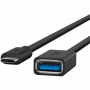 BELKIN Перехідник USB-A female / USB-C для iPhone / iPad / MacBook - 15 cm - чорний