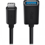 BELKIN Перехідник USB-A female / USB-C для iPhone / iPad / MacBook - 15 cm - чорний