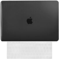 ENKAY 2в1 Глянцева кришка та ультратонка панель EU клавіатура для MacBook Pro 13" без Touch Bar (A1706 / A1708 / A1989 / A2159) - чорна