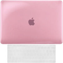 ENKAY 2в1 Глянцева кришка та ультратонка панель EU клавіатура для MacBook Pro 13" без Touch Bar (A1706 / A1708 / A1989 / A2159) - рожева