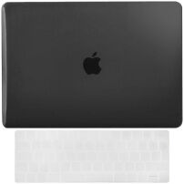 ENKAY Захисний чохол 2в1 з ультратонким чохлом для клавіатури EU для MacBook Pro 15" (A1707 / A1990) - чорний