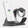 Алюмінієва зарядочна станція для Apple Watch a iPhone - сірий