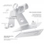 Док-станція для зарядки Bestand 3in1 для iPhone / Apple Watch / AirPods - срібний