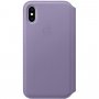 Apple Folio шкіряний фліп чохол для iPhone XS - бузок