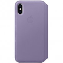 Apple Folio шкіряний фліп чохол для iPhone XS - бузок