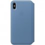 Apple Folio шкіряний фліп чохол для iPhone XS Max - синя волошка