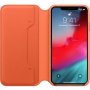 Apple Folio шкіряний фліп чохол для iPhone XS Max - темно-оранжевий