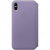 Apple Folio шкіряний фліп чохол для iPhone XS Max - бузок