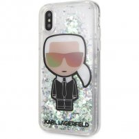 Karl Lagerfeld Iridescente чохол з блискітками для iPhone X / XS - прозора