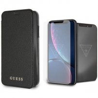 Guess Bundle чохол та загартоване скло для iPhone XR - чорний