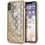 Guess оригінал транспарентний чохол з блискітками для iPhone X / XS - золотий