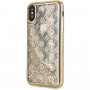 Guess оригінал транспарентний чохол з блискітками для iPhone X / XS - золотий
