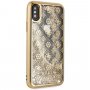 Guess оригінал транспарентний чохол з блискітками для iPhone X / XS - золотий