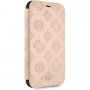 Guess Debossed Peony фліп чохол для iPhone XR - бежевий
