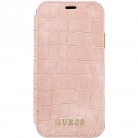 Guess чохол з структурою шкіри крокодила для iPhone X / XS - світло-рожевий