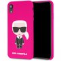 Karl Lagerfeld Body Iconic сіліконовий чохол для iPhone XR - фуксія