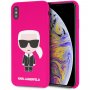Karl Lagerfeld Body Iconic сіліконовий чохол для iPhone XS Max - фуксія