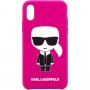 Karl Lagerfeld Body Iconic сіліконовий чохол для iPhone XS Max - фуксія