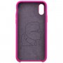 Karl Lagerfeld Body Iconic сіліконовий чохол для iPhone XS Max - фуксія